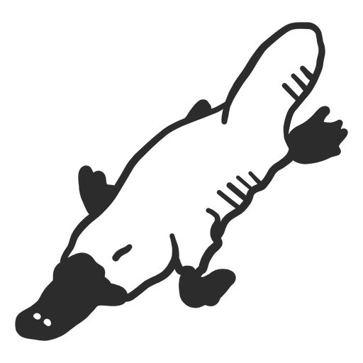 Doodle de boca de pico de ornitorrinco boca hocico doodle Diseño PNG