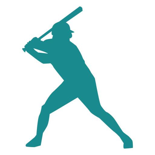 Spieler Ballspieler Baseballspieler Fledermauskappe Silhouette PNG-Design