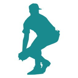 Spieler Ballspieler Baseball Spieler Kappe Handschuh Silhouette PNG-Design
