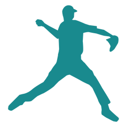 Player ballplayer baseball player glove cap silhouette PNG Design