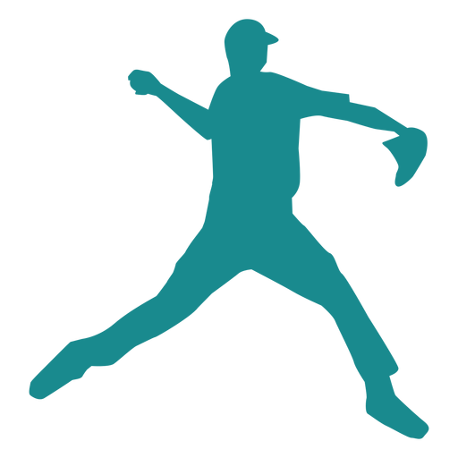 Spieler Ballspieler Baseball Spieler Handschuh Kappe Silhouette PNG-Design
