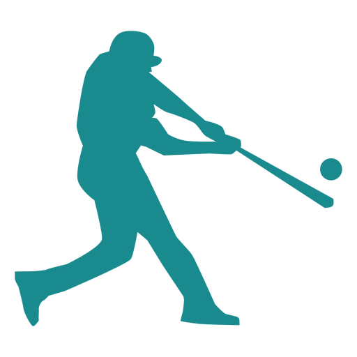 Player baseball player ballplayer bat ball silhouette PNG Design