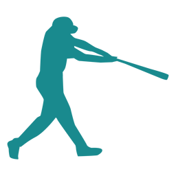 Player baseball player ballplayer bat cap silhouette PNG Design