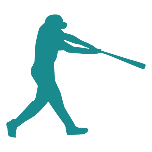 Player baseball player ballplayer bat cap silhouette PNG Design