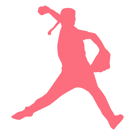 Jugador beisbolista guante pelotero silueta Diseño PNG
