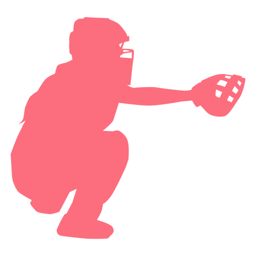 Spieler Baseball Spieler Helm Handschuh Ballspieler Silhouette PNG-Design