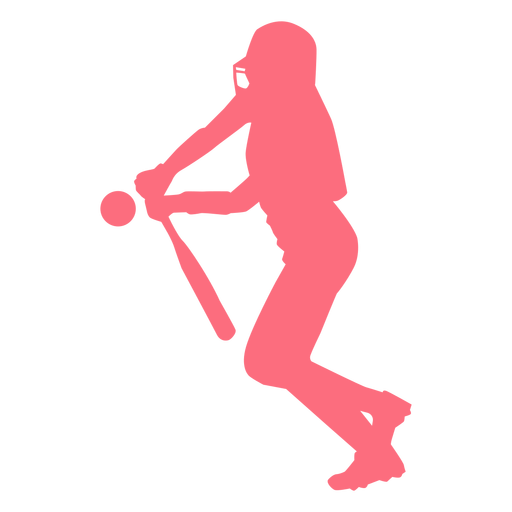 Player bat ball baseball player ballplayer silhouette PNG Design
