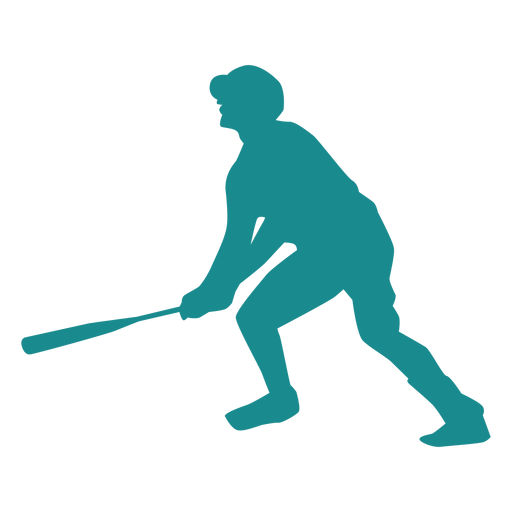 Spieler Fledermaus Baseballspieler Ballspieler Silhouette PNG-Design