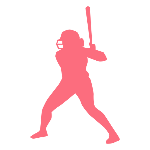 Player bat helmet baseball player ballplayer silhouette PNG Design