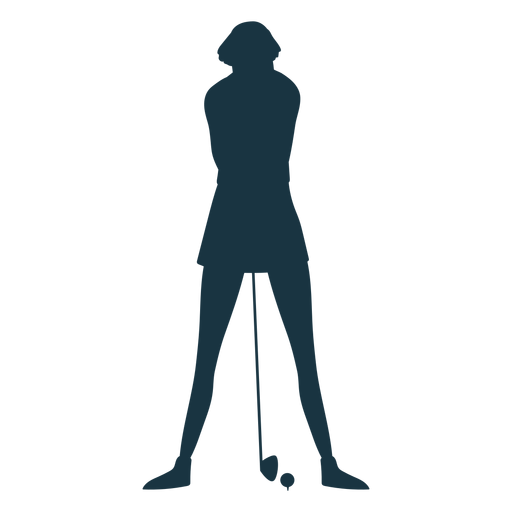 Player female club cap skirt hair silhouette