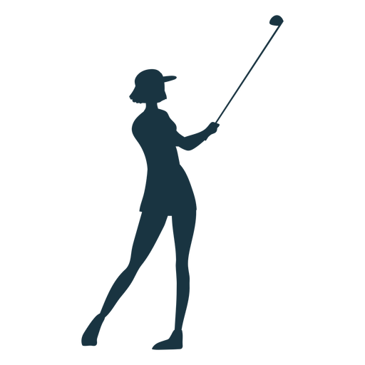 Player female club skirt cap hair silhouette