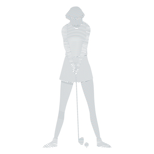 Player female hair ball club cap t shirt skirt striped silhouette
