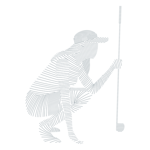 Player female hair club cap t shirt striped silhouette