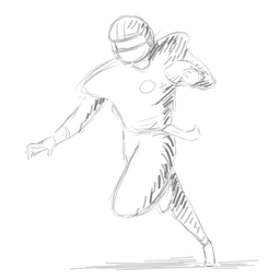Desenho de bola de capacete de jogador Desenho PNG