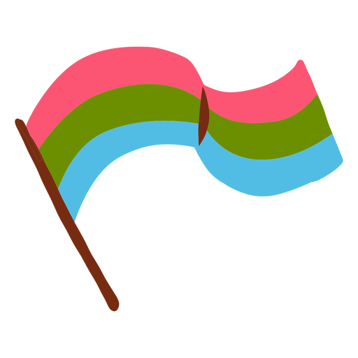 Pole flag flat PNG Design