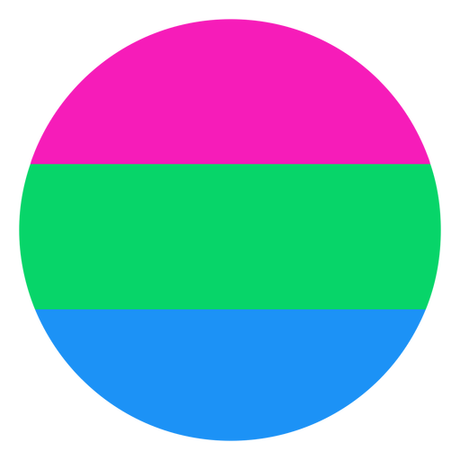 Polysexual circle stripe flat PNG Design