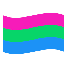 Polysexual flag stripe flat PNG Design Transparent PNG