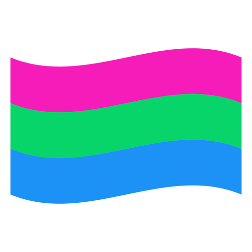 Bandera polisexual de banda plana Diseño PNG