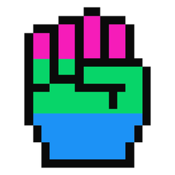 Polissexual mão dedo punho faixa pixel plana Desenho PNG