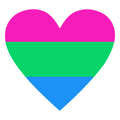 Polysexual heart stripe flat