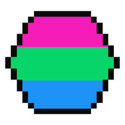 Píxel de listra hexágono polissexual plano Desenho PNG