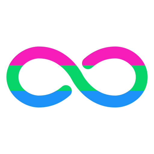 Polysexual infinity stripe flat PNG Design