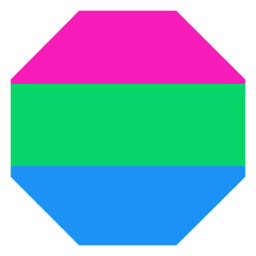 Plano de rayas polisexuales octágono Diseño PNG