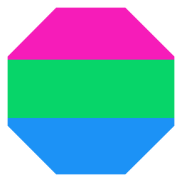 Polysexual octagon stripe flat PNG Design Transparent PNG