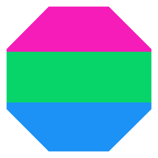 Polysexual octagon stripe flat PNG Design