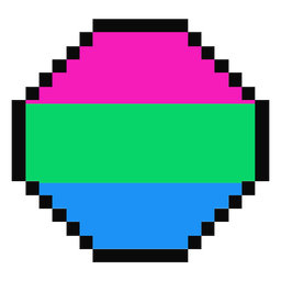 Píxel de listra polissexual octógono plano Desenho PNG