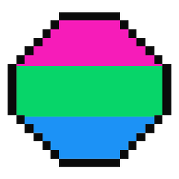Polysexual octagon stripe pixel flat PNG Design Transparent PNG