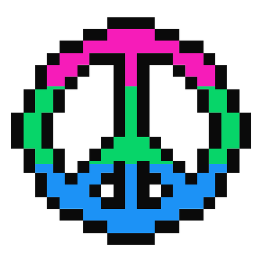 Polysexuelle pazifische Streifen Pixel flach PNG-Design