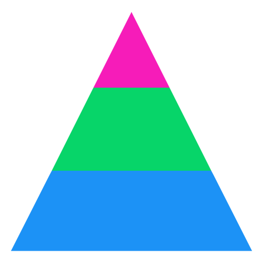 Polysexuelle Dreiecksstreifen flach PNG-Design
