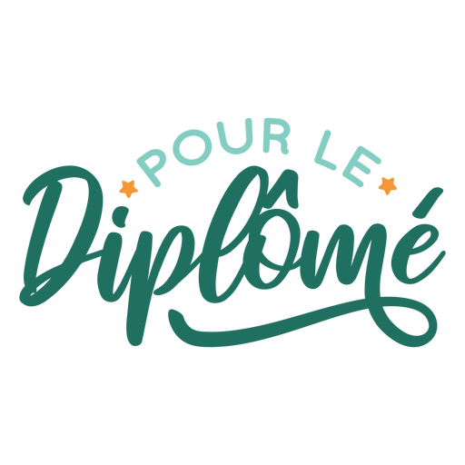 Pour le diplÃ´mÃ© star sticker PNG Design