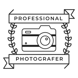 Traço do emblema do ramo da objetiva da lente da câmera do fotógrafo profissional Desenho PNG Transparent PNG