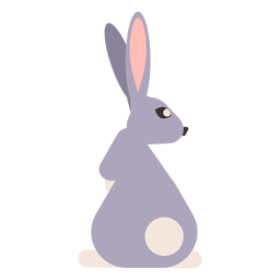 Kaninchen Hasen Maulkorb Schwanz Ohr flach gerundet PNG-Design