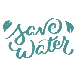 Speichern Sie Wasserblatt Abzeichen Aufkleber PNG-Design