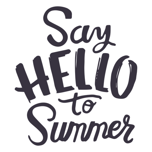 Say hello to summer badge sticker - Transparent PNG & SVG ...