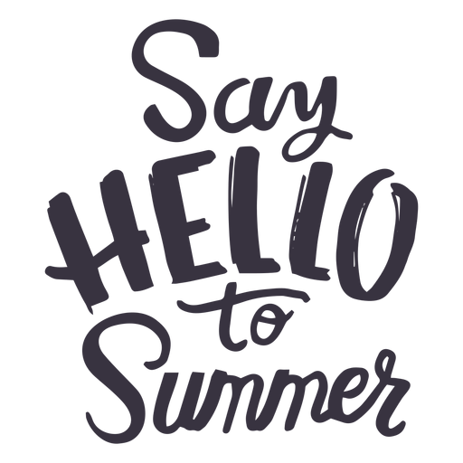 Say hello to summer badge sticker PNG Design