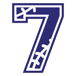 Silueta de siete patrones Diseño PNG