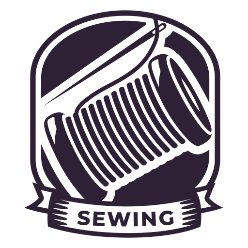 Adesivo de emblema de carretel de linha de agulha de costura Desenho PNG