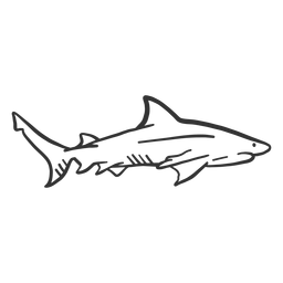 Shark Fin Tail Doodle PNG & SVG Design For T-Shirts