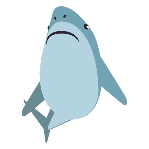 Haifischbackenflossenschwanz flach gerundet PNG-Design