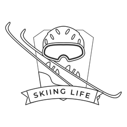Distintivo de esqui máscara salva-vidas de esqui Desenho PNG Transparent PNG
