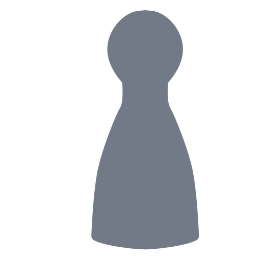 Skittle pawn silhouette PNG Design