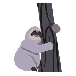 Árvore de garra de focinho de preguiça arredondada achatada Desenho PNG