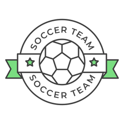 Etiqueta engomada coloreada de la insignia de la estrella del balón del equipo de fútbol Diseño PNG