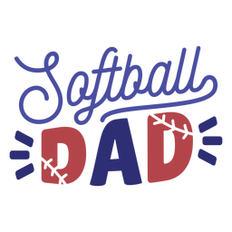 Etiqueta engomada de la insignia de la puntada del papá del softbol Diseño PNG