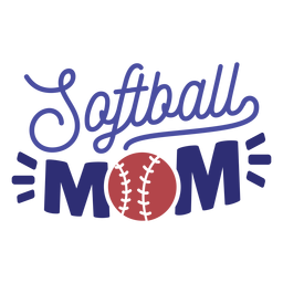 Softball Mutter Stich Abzeichen Aufkleber PNG-Design