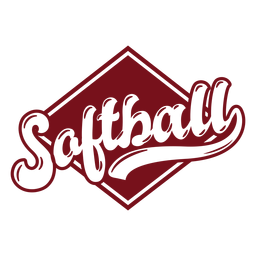 Softball Raute Abzeichen Aufkleber PNG-Design